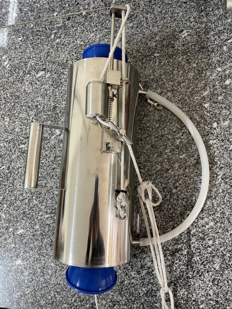 Garrafa de Van Dorn em Aço Inóx Polido (Vertical) - 5L - LTC64